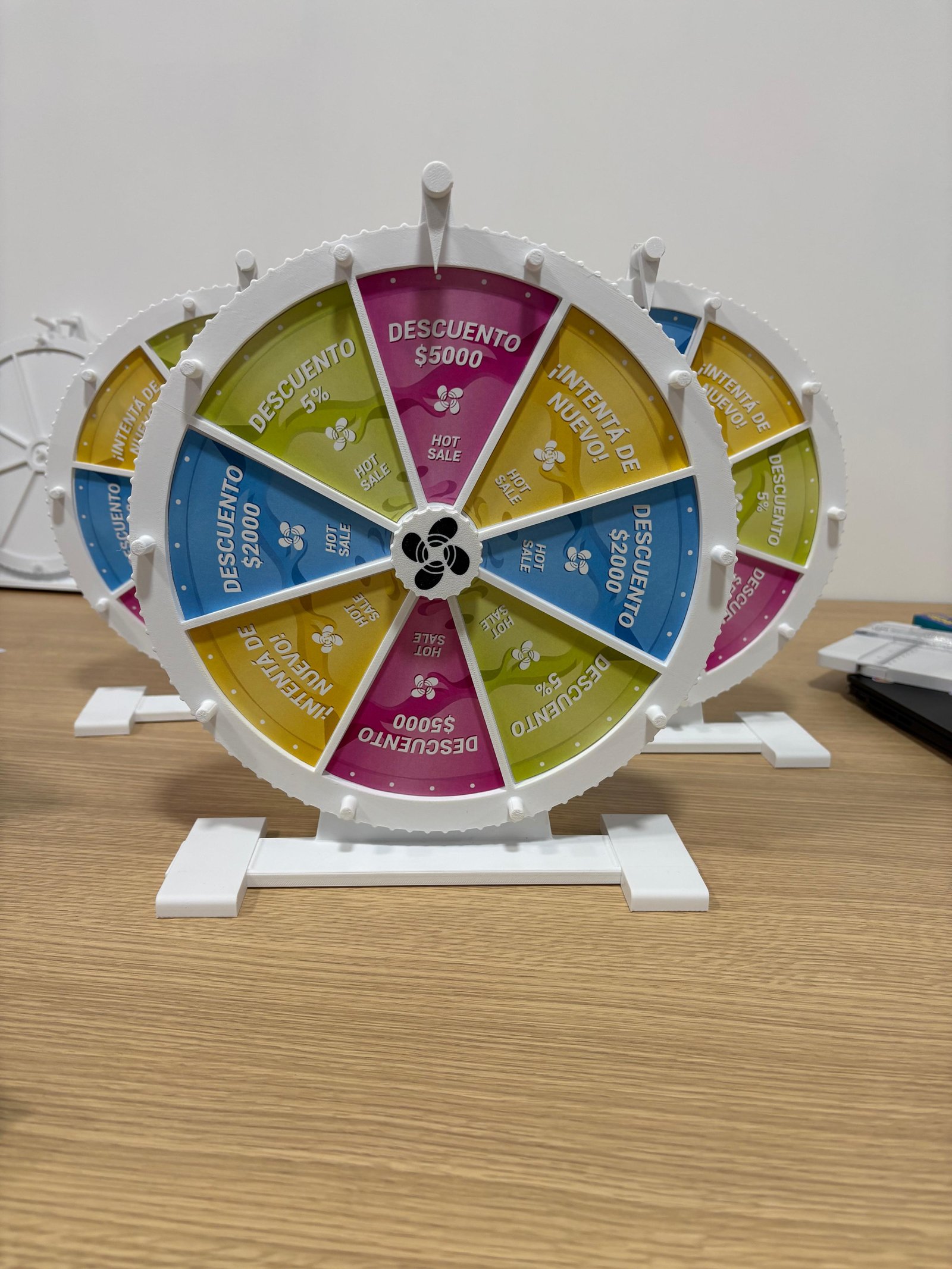 Ruletas Interactivas Stand Ezviz Impresión 3D